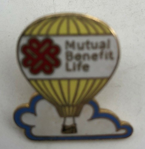 Mutual Benefit Life Hot Air Balloon Vintage Pin Pinback - 第 1/2 張圖片