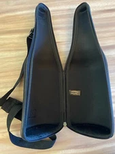 CaddyO Wine Bottle Carrier w Strap Zip Around Black Excellent Condition