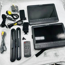 WONNIE Premium 10" Dual Screen Portable DVD Players (W-1012)