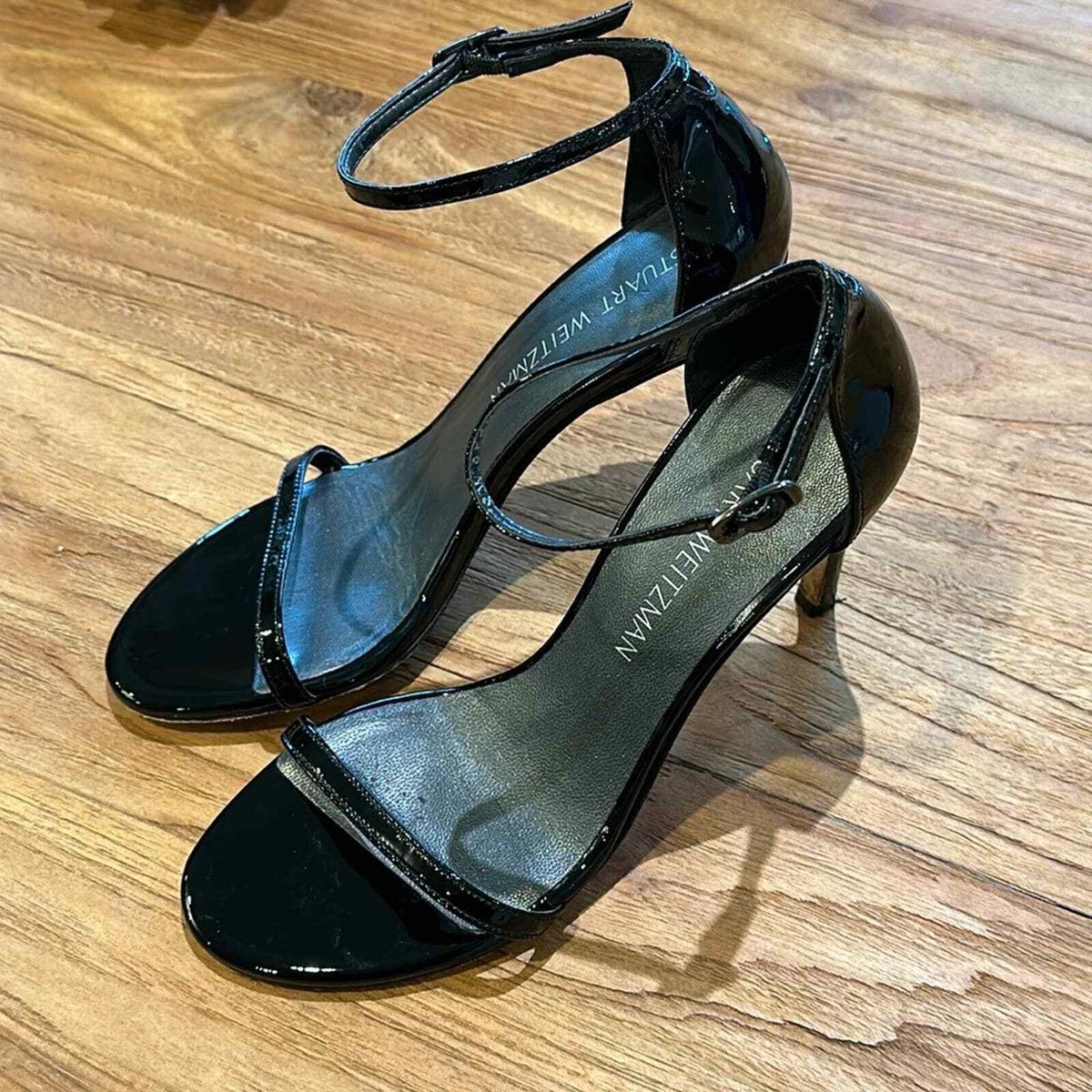 Stuart Weitzman Black Patent Leather Nudistsong Women display picture 1