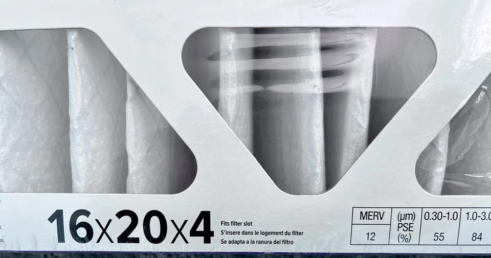 Filtros de aire FILTRETE 3M 1550 2 PIEZAS 16X20X4 alérgenos bacterias virus MERV 12 Foto 4 de 4