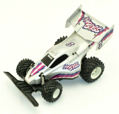 NO REMOTE) Vintage NIKKO RC Race Car 'The BOSS' Silver / Purple