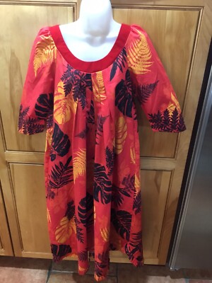 red muumuu dress