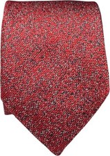 BISSE Necktie - Micro Fabric Men's Tie, Red Patterned Men's Tie