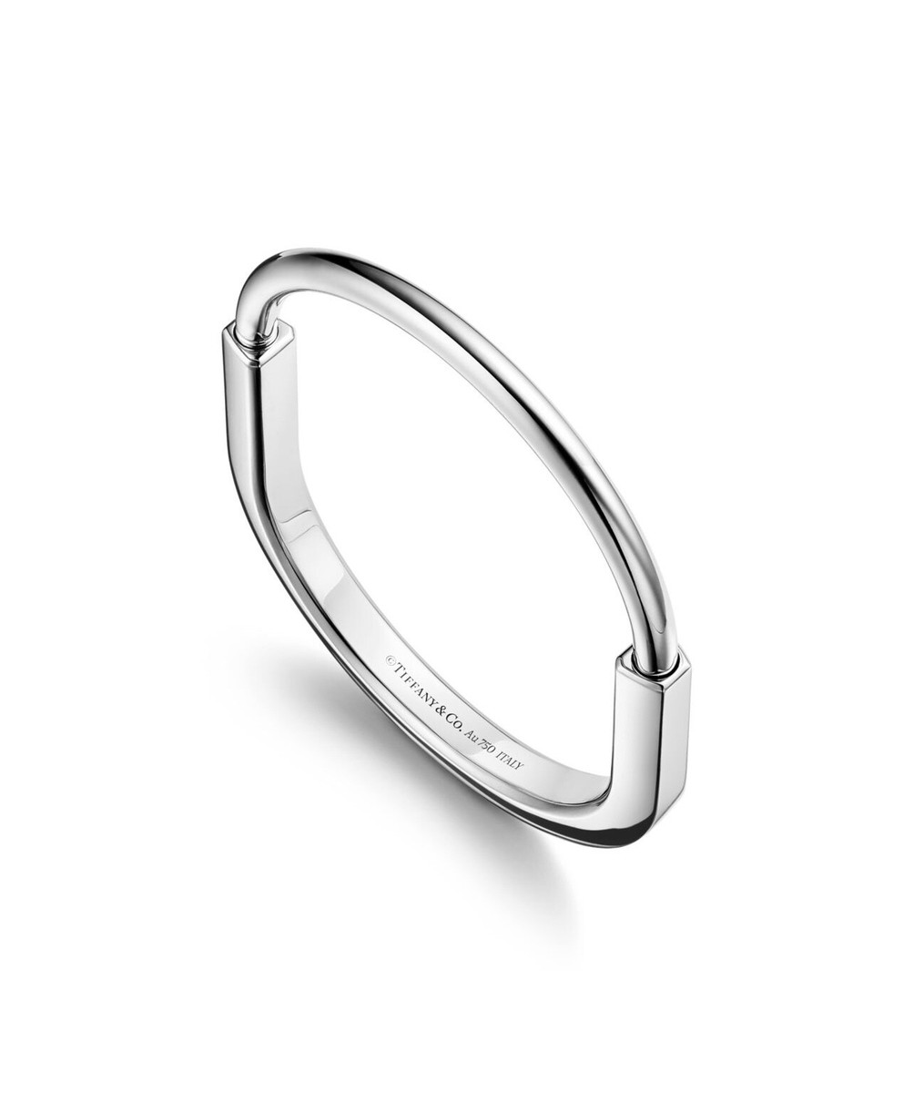 Tiffany Lock Bangle Bracelet 18k White Gold Size Small Unworn | eBay