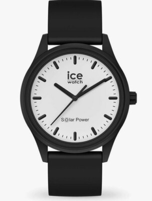 Ice-Watch ICE 017763 solar power Moon Medium unisex Uhr Silikon schwarz Neu