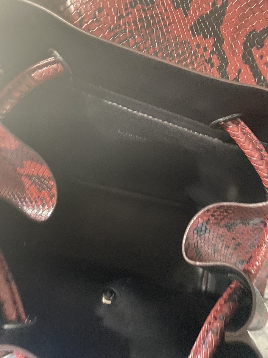 Zara Basic Collection Red Snake Skin Backpack OS | eBay display picture 1