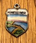 Vintage Mohnesee Wesie Coat of Arms 800 Reu Silver Enamel Shield Charm — photo 3