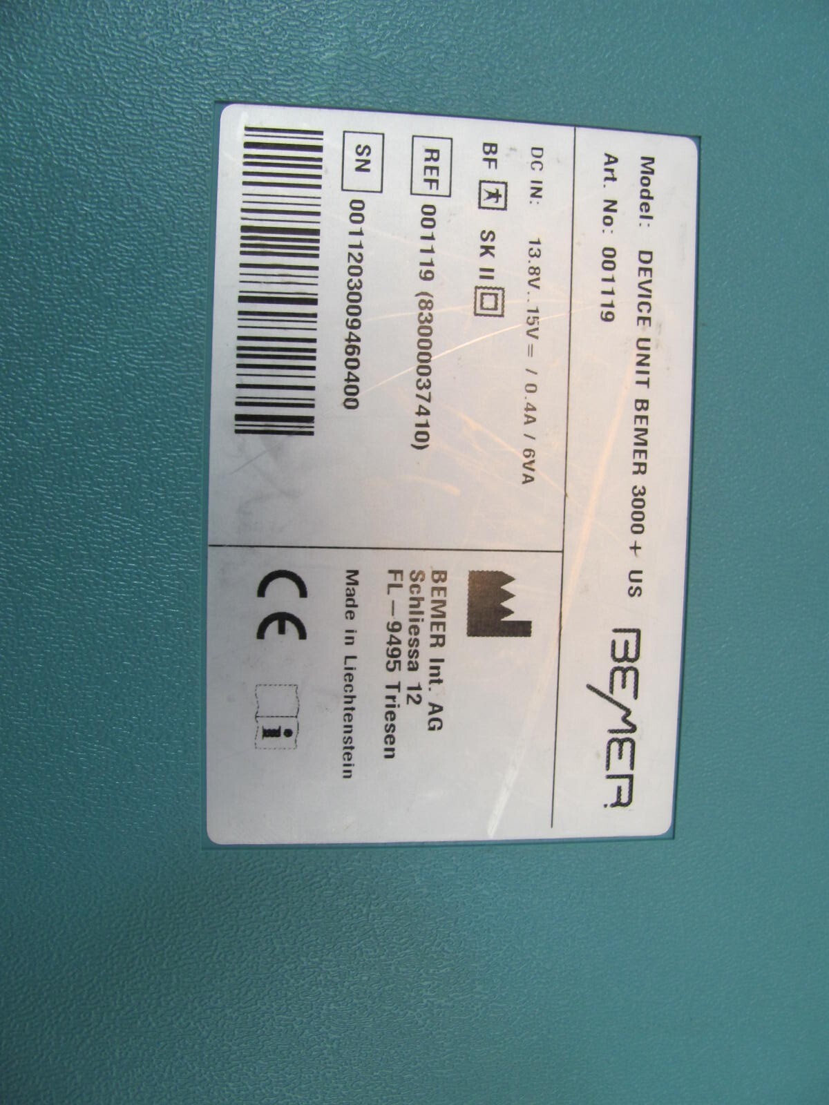 Bemer 3000 PEMF Therapy MAIN DEVICE UNIT 001120 NO POWER SUPPLY eBay