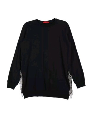 NWT GIRL JIJIL JOLIE Black Cotton Sweatshirt Size 12