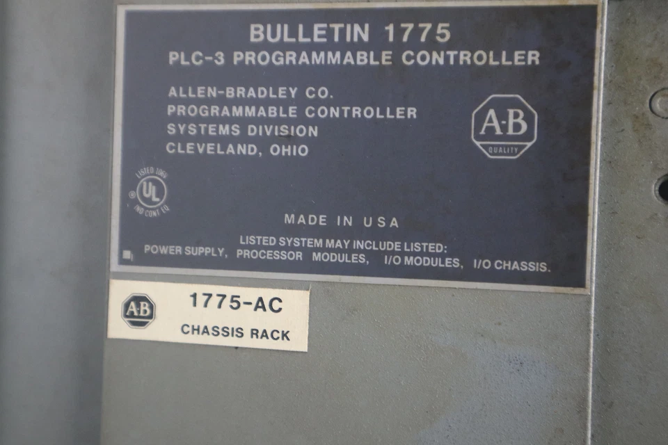 Chasis rack Allen Bradley 1775-AC 1775-A1 chasis principal usado ver todas las fotos Foto 4 de 4