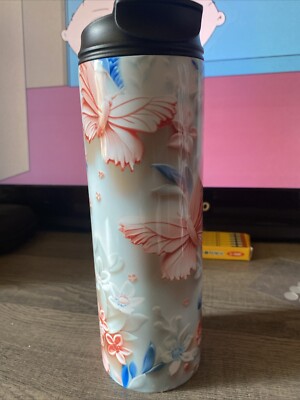Cute Flower 20oz Tumbler Comes With A Lid With Two Different Ways To Drink From