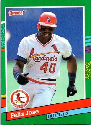 Domingo Felix Jose St. Louis Cardinals 656 Donruss Outfield 1990 Baseball Card