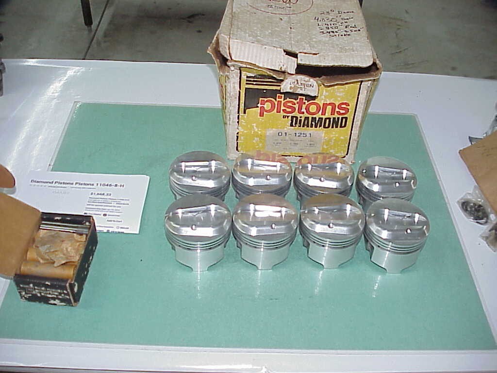 8 NEW Diamond Forged Big Dome Pistons 4.030