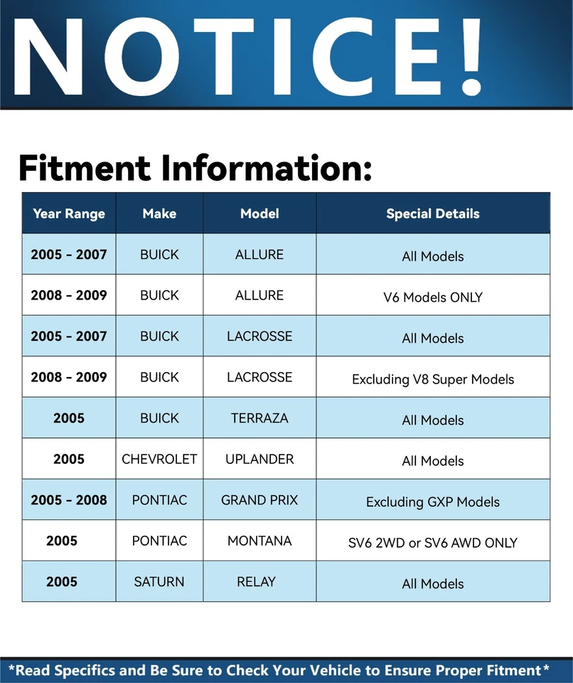 Front Disc Brake Rotors & Ceramic Pads for Chevy Uplander Pontiac Montana Relay — 第 2/4 张图片