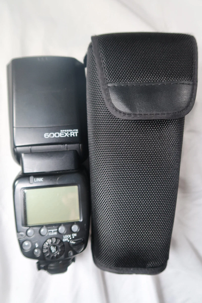 Canon 600EX-RT Speedlite Shoe Mount Flash Strobe with pouch NICE! Super Clean!