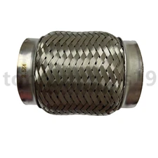 2" 2.5'' 3" 3.5'' ID Exhaust Flex Pipe Heavy Duty Stainless Steel Double Braided