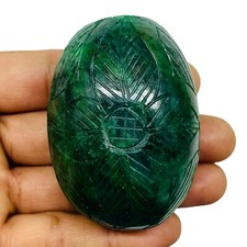 775.4 Cts Natural Carved Emerald Stunning Green Rare Huge Magnificent Gemstone