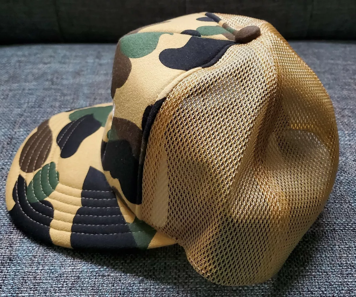 5%クーポン配布新品未使用 ????BAPE X STÜSSY TRUCKER CAP