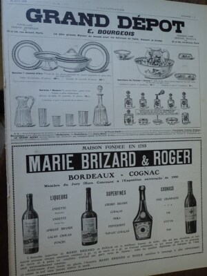 MARIE BRIZARD + VOIGTLÄNDER + GOERZ + GRAND DEPOT Pub Papier ILLUSTRATION 1908