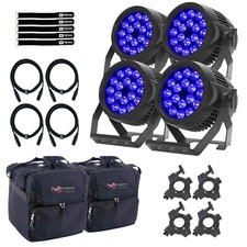 ADJ ENCORELP18IP Versatile Pars with Lighting Cases 4 Pack idjnow