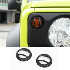 Iron Black Front Turn Signal Light Lamp Cover For Suzuki Jimny 2019+ Accessories