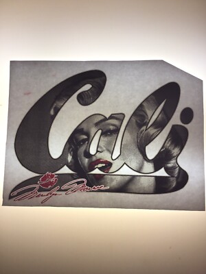 CALIFORNIA REPUBLIC  Vinyl Heat Transfer 12'' Marilyn Monroe Cali   G5.50