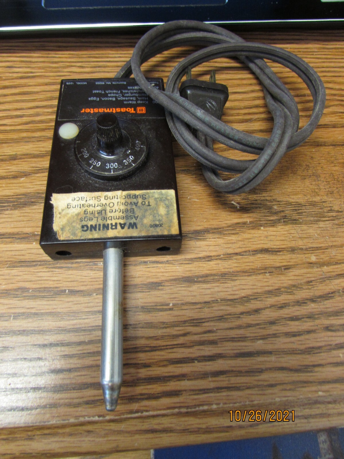 toastmaster electric fry pan power supply model 1208 eBay