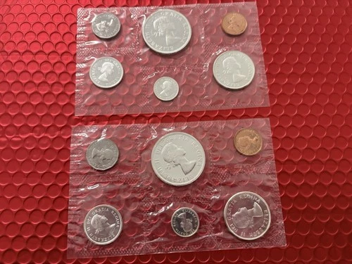 Lot of 2  - 1962 Canada Silver Proof Like Sets Original Cellophane 80% Silver.