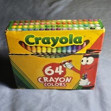 2014 Crayola 64ct Crayons New Open Box,  SOME WEAR/TEAR On Box 
