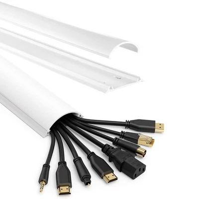 Hama PVC Kabelkanal 1m Kabelleiste Leitungskanal Kabel Kanal Wand Boden TV HiFi - Bild 1 von 4