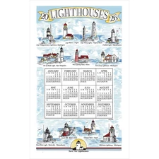Kay Dee Designs,  Lighthouses 2026 Calendar Towel, 17.5'' X 27.5'', 12-Month Cal