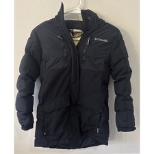 Columbia Girls Black Omni-Heat Infinity Outgrown Winter Parka Jacket Size Small
