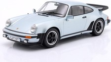 1977 Porsche 911 930 3.3L Turbo Coupe Silver in 1:18 scale by KK Diecast