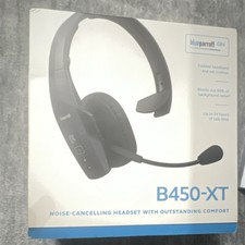 BlueParrott B450-XT Black Wireless Bluetooth Headset Noise Cancellation Boom Mic