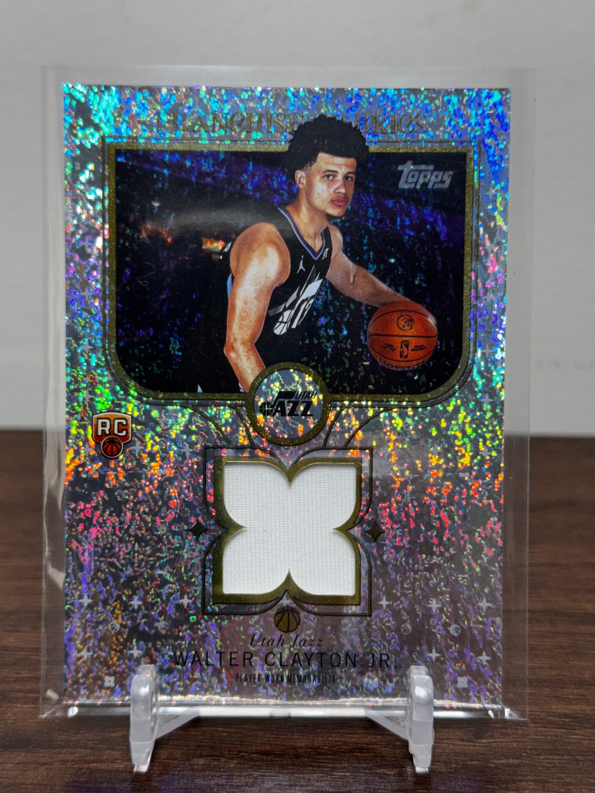 2025 Topps Walter Clayton Jr Holo Foil Franchise Fabrics Player Worn RC