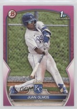 2023 Bowman Prospects Fuchsia 217/299 Juan Olmos #BP-136 sc8