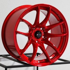 17x8 Vors Tr4 5x100 35 Candy Red Wheels Rims Set4 73.1