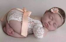 Newborn Photo Op Outfit With Headband NWOT