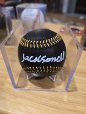 Jackson Chourio Brewers Auto Signed MLB Black Baseball Beckett WITNESS Holo .