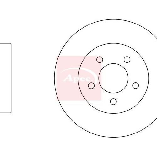 Apec Bremscheibe FüR Jeep Cherokee KJ 2001-2008 Vorne Einzel-image