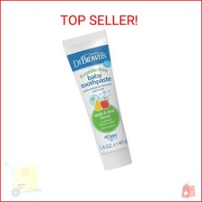 Dr. Brown's Fluoride-Free Baby Toothpaste, Safe to Swallow, Apple Pear, 1-Pack,