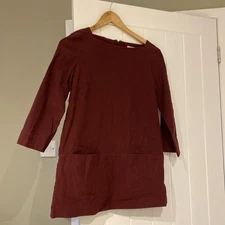 Really lovely  Toast Needlecord Tunic Size 6 Beetroot Colour Vgc