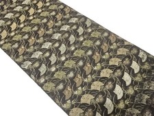 7625245: JAPANESE KIMONO / ANTIQUE MARU OBI / SILK / WOVEN KIKU  TAGASODE PATTE