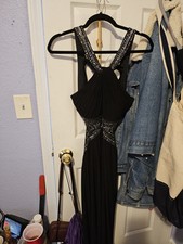 Designer Black Long Evening Dress