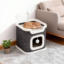 Multi-Level Foldable Cat Tree Tower Indoor Cats House Condo Bed