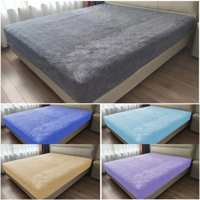 Teddy Fleece Spannbettlaken 30cm/12'' Extra Tief Bettwäsche Laken Single Double King