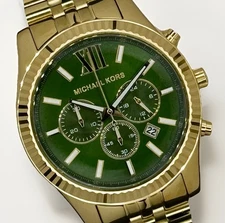 MICHAEL KORS Lexington MK8446  Green Dial 44mm Chronograph Unisex Wristwatch