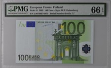 European Union / Finland, P5l, 2002, 100 Euro, Sign. W.F. Duisenberg, PMG66EPQ