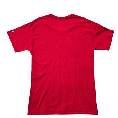 #ad Champion Herren T Shirt rot V Ausschnitt Gr. M Baumwolle EUR 51.59